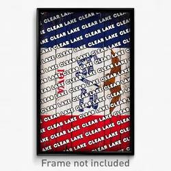 Clear Lake Iowa Poster (IA City Souvenir 11x17 Town Print)