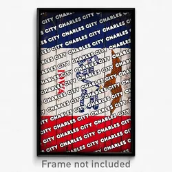 Charles City Iowa Poster (IA City Souvenir 11x17 Town Print)