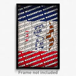 Washington Iowa Poster (IA City Souvenir 11x17 Town Print)
