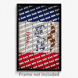 Red Oak Iowa Poster (IA City Souvenir 11x17 Town Print)