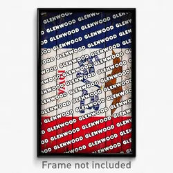 Glenwood Iowa Poster (IA City Souvenir 11x17 Town Print)