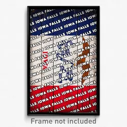 Iowa Falls Iowa Poster (IA City Souvenir 11x17 Town Print)