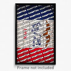 Hampton Iowa Poster (IA City Souvenir 11x17 Town Print)