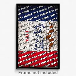 Forest City Iowa Poster (IA City Souvenir 11x17 Town Print)