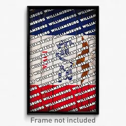 Williamsburg Iowa Poster (IA City Souvenir 11x17 Town Print)