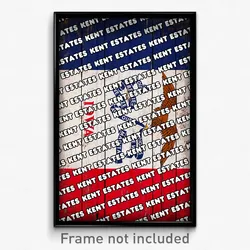 Kent Estates Iowa Poster (IA City Souvenir 11x17 Town Print)