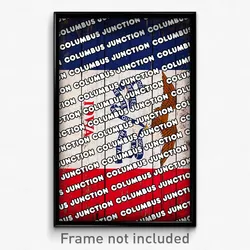 Columbus Junction Iowa Poster (IA City Souvenir 11x17 Town Print)
