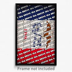 Ida Grove Iowa Poster (IA City Souvenir 11x17 Town Print)
