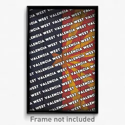 Valencia West Arizona Poster (AZ City Souvenir 11x17 Town Print)