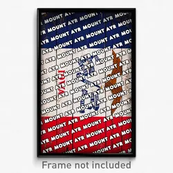 Mount Ayr Iowa Poster (IA City Souvenir 11x17 Town Print)