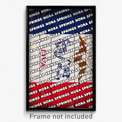 Nora Springs Iowa Poster (IA City Souvenir 11x17 Town Print)