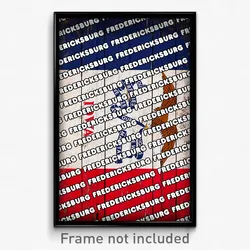 Fredericksburg Iowa Poster (IA City Souvenir 11x17 Town Print)