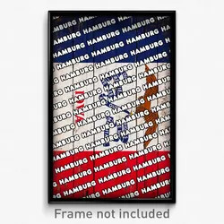 Hamburg Iowa Poster (IA City Souvenir 11x17 Town Print)
