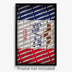Janesville Iowa Poster (IA City Souvenir 11x17 Town Print)