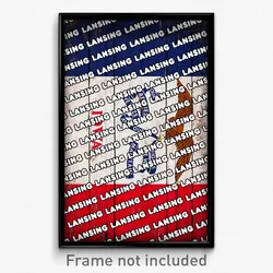 Lansing Iowa Poster (IA City Souvenir 11x17 Town Print)