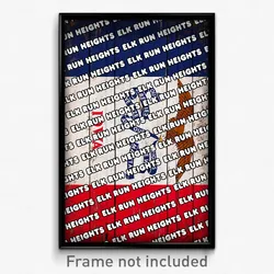 Elk Run Heights Iowa Poster (IA City Souvenir 11x17 Town Print)
