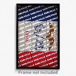 Earlville Iowa Poster (IA City Souvenir 11x17 Town Print)
