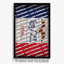 Lake Panorama Iowa Poster (IA City Souvenir 11x17 Town Print)