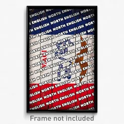 North English Iowa Poster (IA City Souvenir 11x17 Town Print)