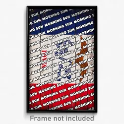 Morning Sun Iowa Poster (IA City Souvenir 11x17 Town Print)