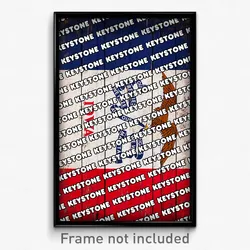 Keystone Iowa Poster (IA City Souvenir 11x17 Town Print)
