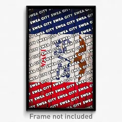 Swea City Iowa Poster (IA City Souvenir 11x17 Town Print)