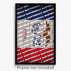 Martensdale Iowa Poster (IA City Souvenir 11x17 Town Print)