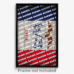 Badger Iowa Poster (IA City Souvenir 11x17 Town Print)