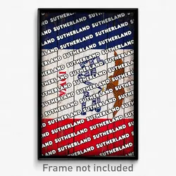 Sutherland Iowa Poster (IA City Souvenir 11x17 Town Print)