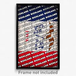 Richland Iowa Poster (IA City Souvenir 11x17 Town Print)