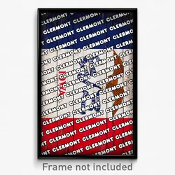 Clermont Iowa Poster (IA City Souvenir 11x17 Town Print)