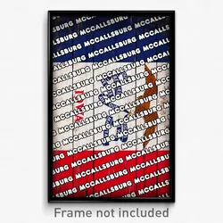 McCallsburg Iowa Poster (IA City Souvenir 11x17 Town Print)