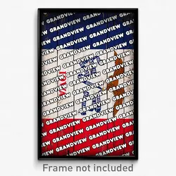 Grandview Iowa Poster (IA City Souvenir 11x17 Town Print)
