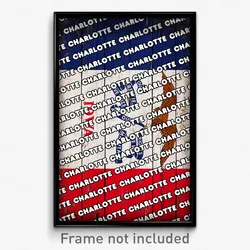 Charlotte Iowa Poster (IA City Souvenir 11x17 Town Print)