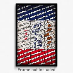 Worthington Iowa Poster (IA City Souvenir 11x17 Town Print)