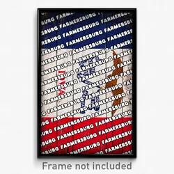Farmersburg Iowa Poster (IA City Souvenir 11x17 Town Print)