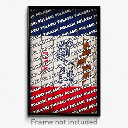Pulaski Iowa Poster (IA City Souvenir 11x17 Town Print)