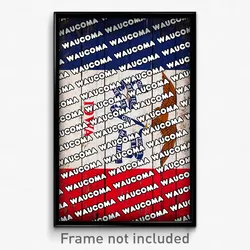 Waucoma Iowa Poster (IA City Souvenir 11x17 Town Print)