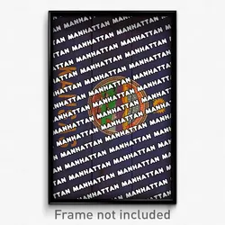 Manhattan Kansas Poster (KS City Souvenir 11x17 Town Print)