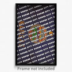 Dodge City Kansas Poster (KS City Souvenir 11x17 Town Print)