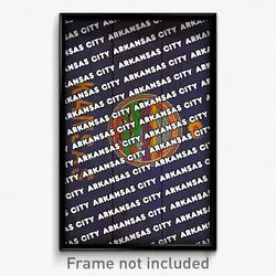 Arkansas City Kansas Poster (KS City Souvenir 11x17 Town Print)