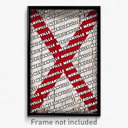 Meridianville Alabama Poster (AL City Souvenir 11x17 Town Print)
