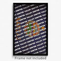 Valley Center Kansas Poster (KS City Souvenir 11x17 Town Print)