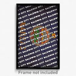 Baldwin City Kansas Poster (KS City Souvenir 11x17 Town Print)