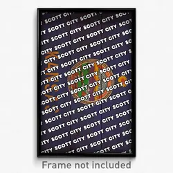 Scott City Kansas Poster (KS City Souvenir 11x17 Town Print)