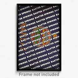 Baxter Springs Kansas Poster (KS City Souvenir 11x17 Town Print)