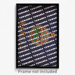 Towanda Kansas Poster (KS City Souvenir 11x17 Town Print)