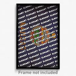 Elkhart Kansas Poster (KS City Souvenir 11x17 Town Print)