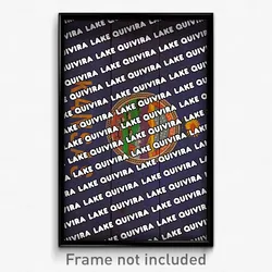 Lake Quivira Kansas Poster (KS City Souvenir 11x17 Town Print)