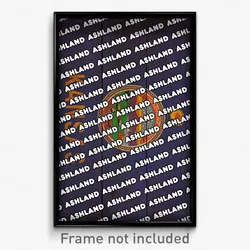 Ashland Kansas Poster (KS City Souvenir 11x17 Town Print)